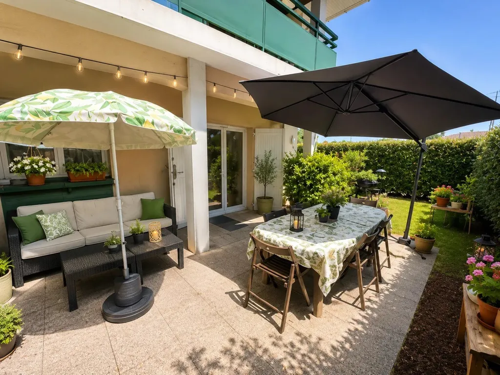 Terrasse - Appartement T3 en RDC avec Jardin au Barp
