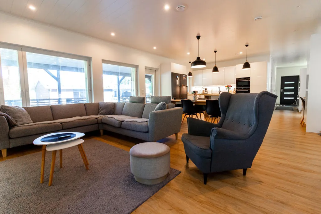 Séjour - Modern Bungalow with Sauna in Quiet Area