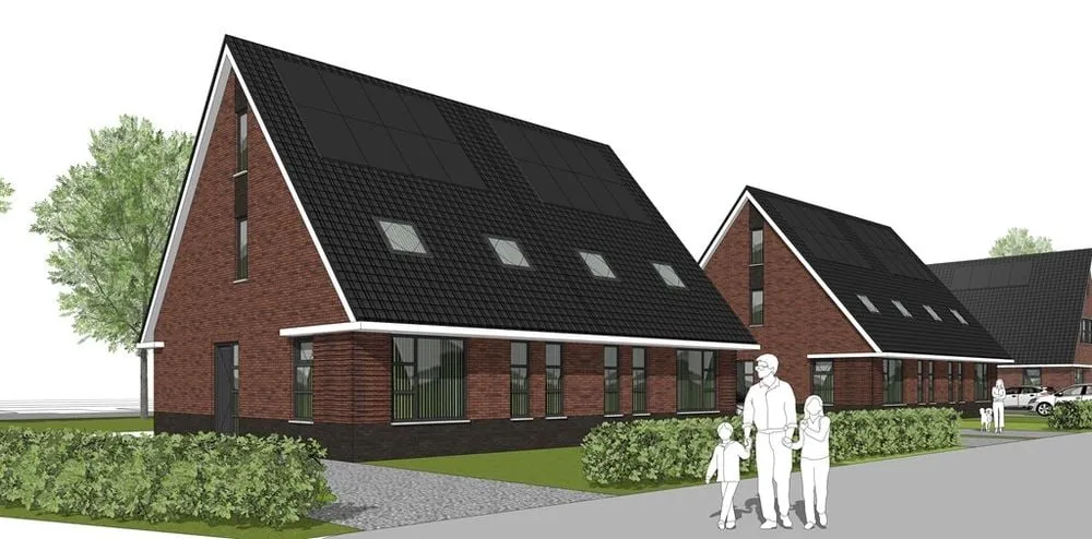 Modern Two-Under-A-Row House in Marum