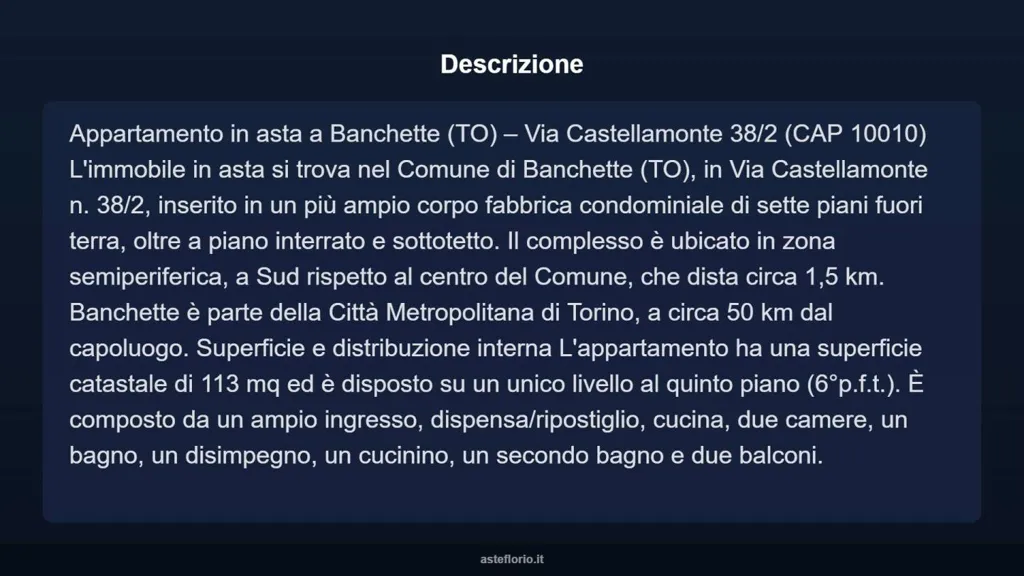 6-toaline korter asukohas Banchette