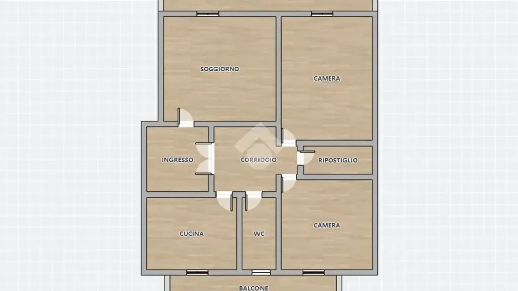 Planimetria - Spacious Apartment with Balcony in Palermo