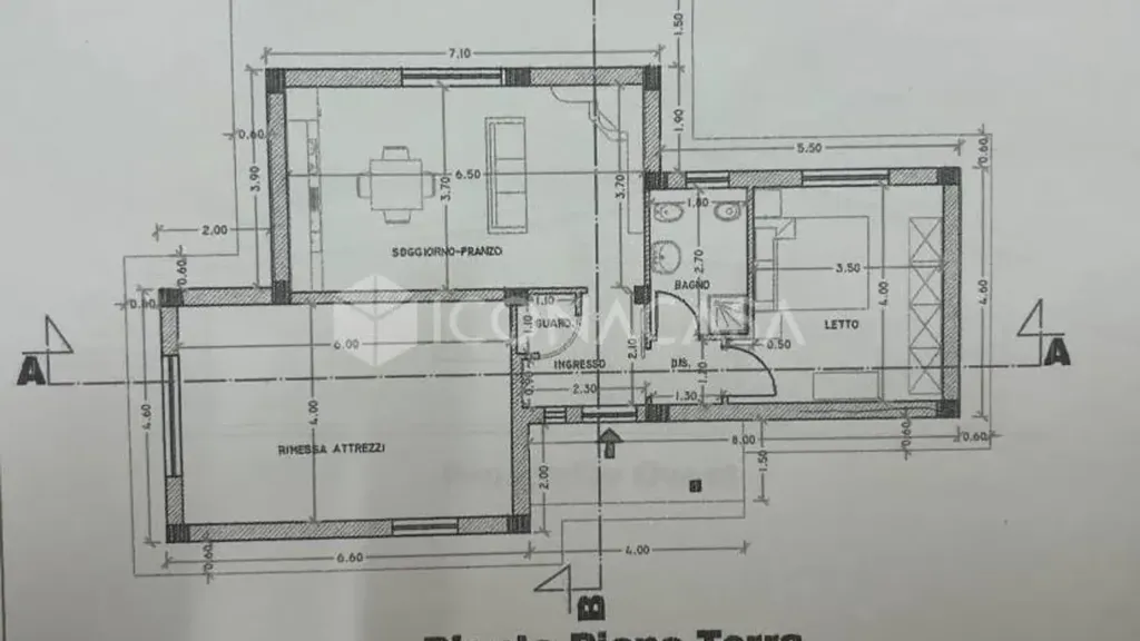 Plan - Bilocale with Garden in Termoli