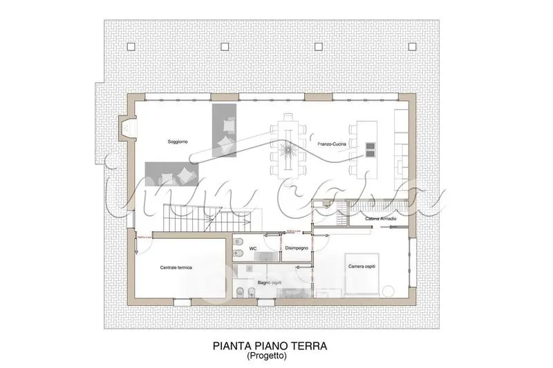 Plan - Rustic Casale with Panoramic Sea View in Saludecio