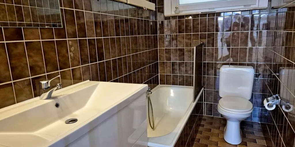 Salles de bain - Appartement avec Vue sur les Dunes à Westende