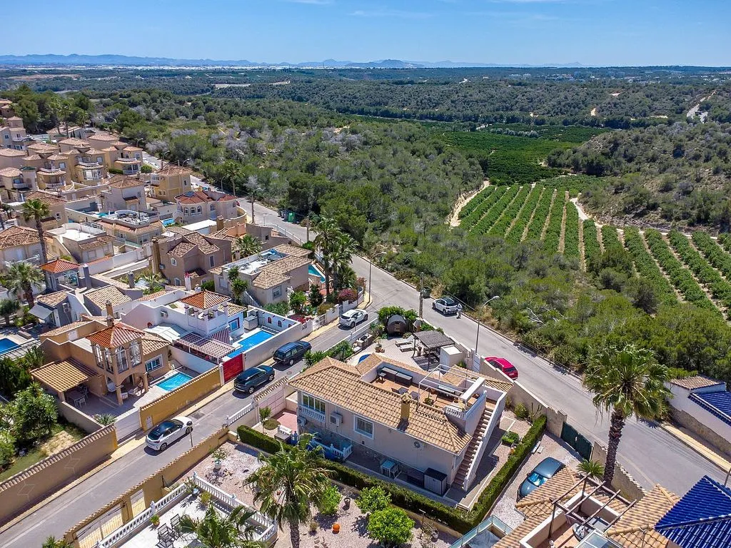 Aerial - Chalet with Pool and Sea View in El Galán