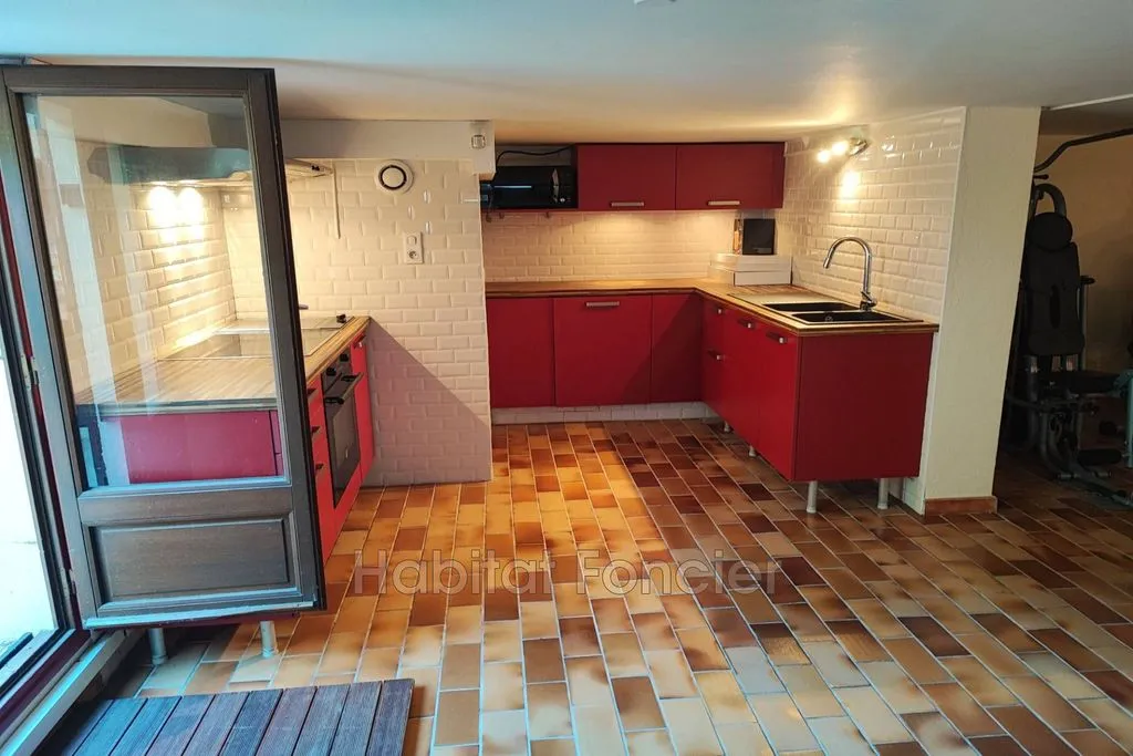 Kitchen - South-Facing House with Pool in Saint-Cyprien