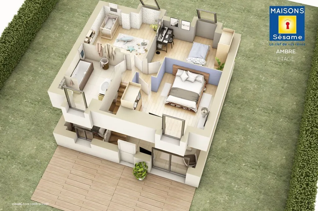Floor Plan - New Master-Style House with Loft in Gilocourt