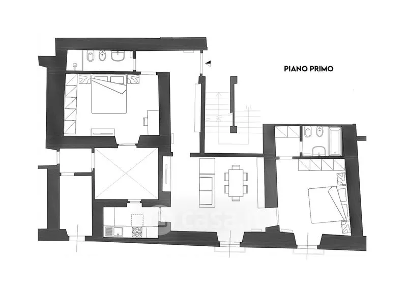 Rustic Triplex with Courtyard in L'Aquila