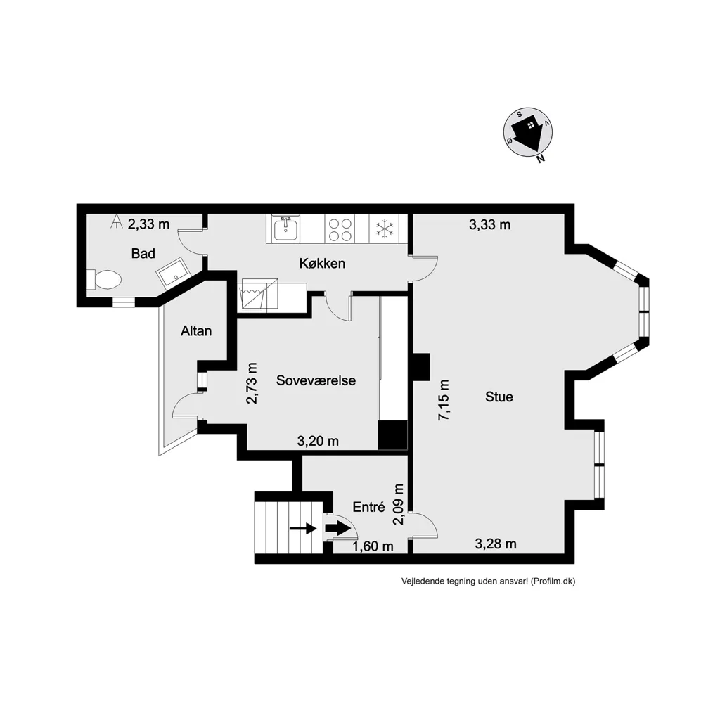 Plan - Condo with Garden Access in Vejle Centre