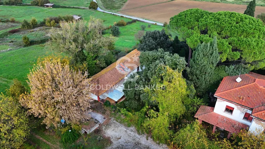 Vue aérienne - Rustic Estate with Lake in Vinci, Tuscany
