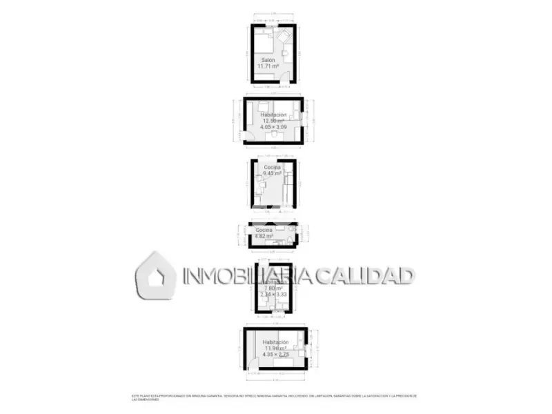 Floor Plan - Student Flat with South Orientation in Burgos Centre