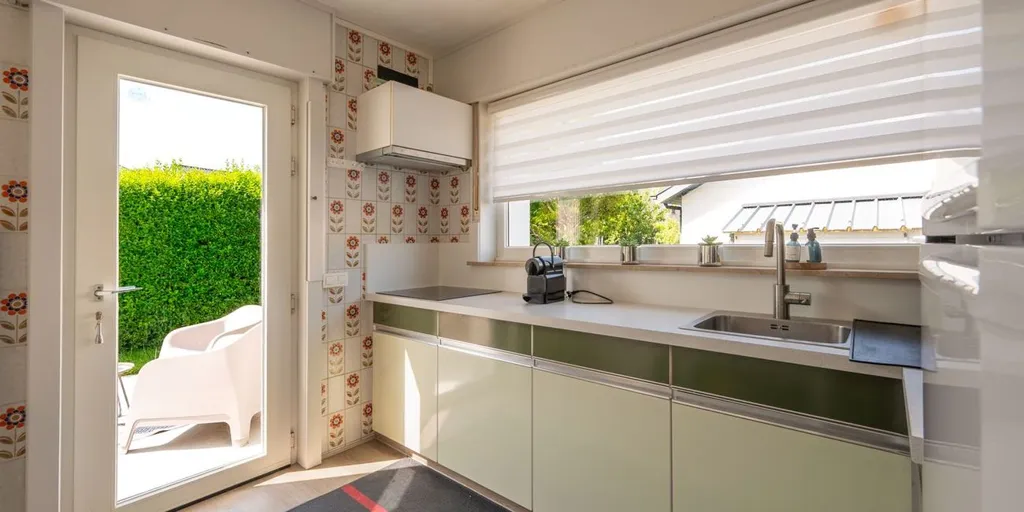 Cuisine - Appartement avec Vue sur la Nature à Wenduine