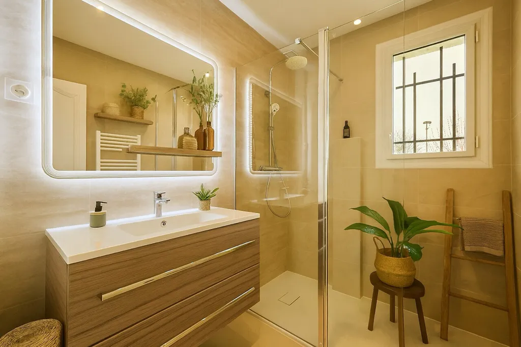 Bathrooms - Architectural House with Pool in Darois