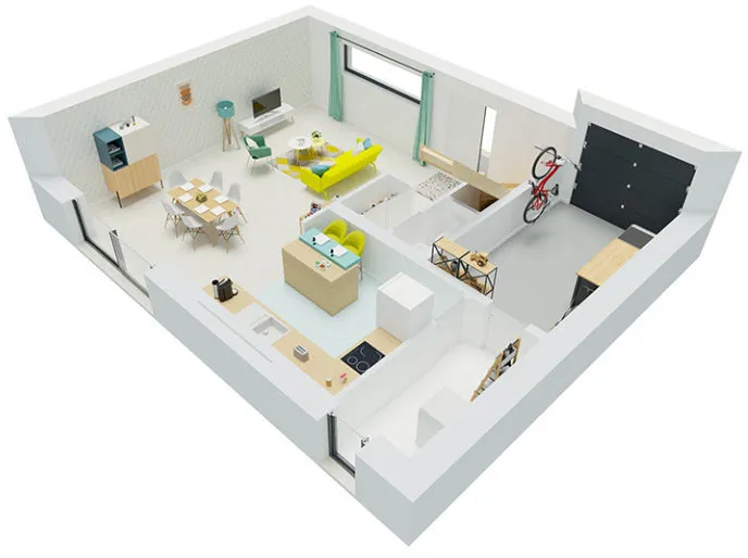 Plaan - New Build House with Garden in Rue