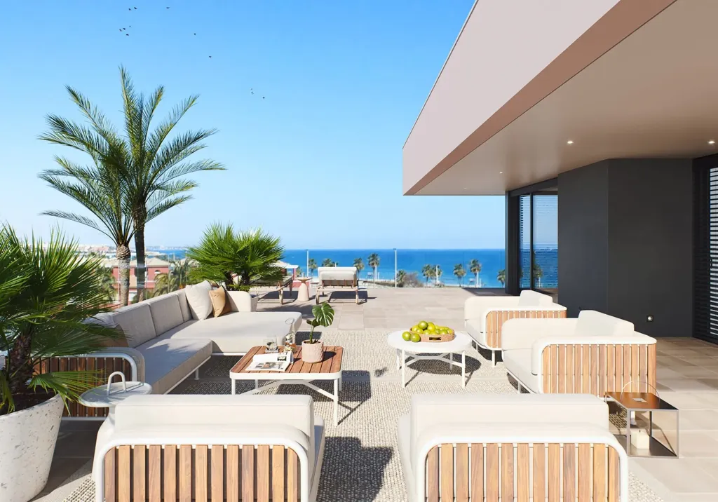 Terrasse - Villa with Sea View in Orihuela Costa