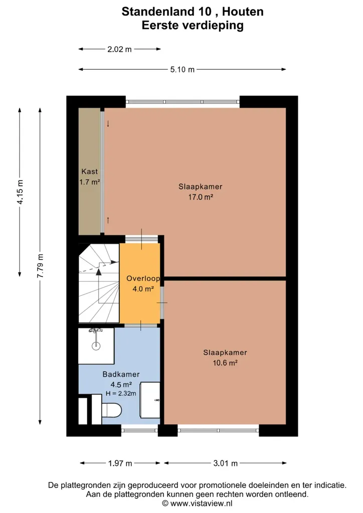 Planimetria - Corner House with Garden in Houten
