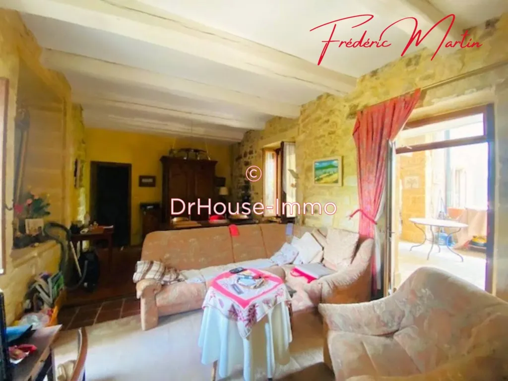 Living Room - Stone Village House with Pool Potential near Uzès