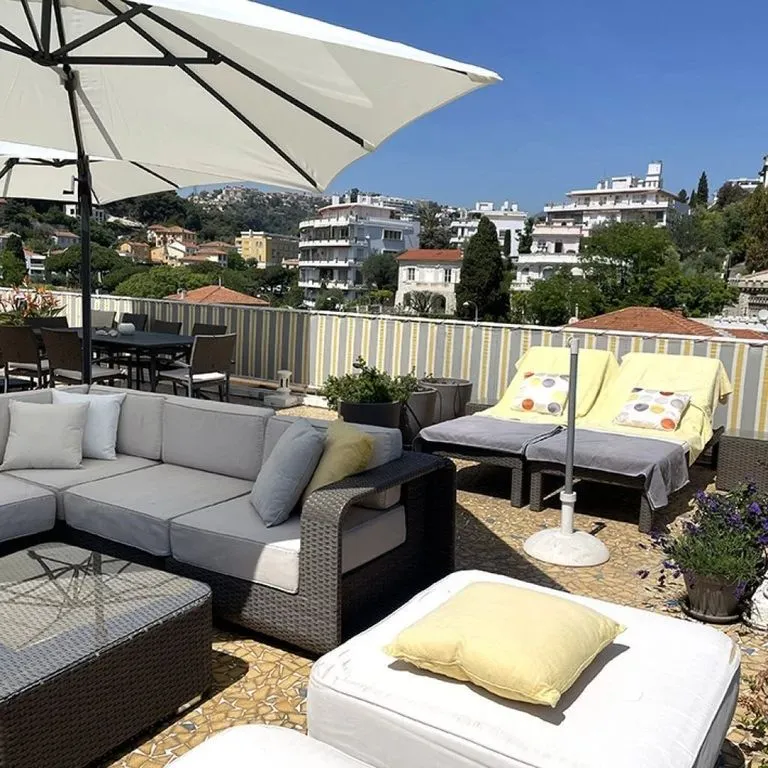 Terrasse - Appartement Luxueux avec Terrasse Panoramique à Nice