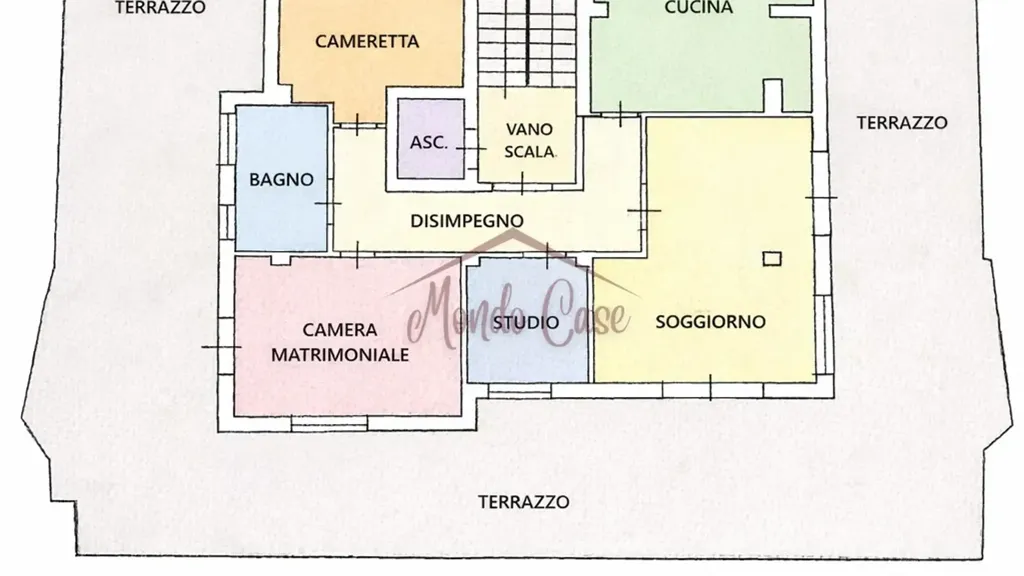Plan - Penthouse with Panoramic View in Massa Centre