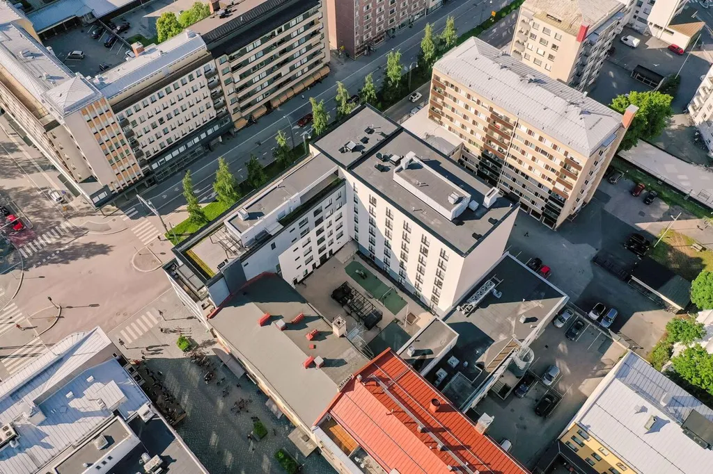 Aerial - Compact One-Bedroom Flat with Balcony in Jyväskylä Centre