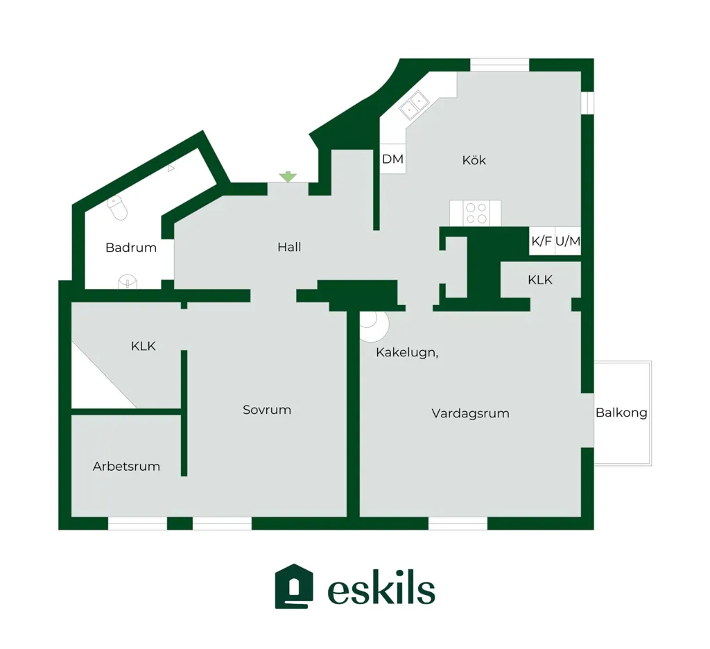 2-toaline korter asukohas Eskilstuna kommun