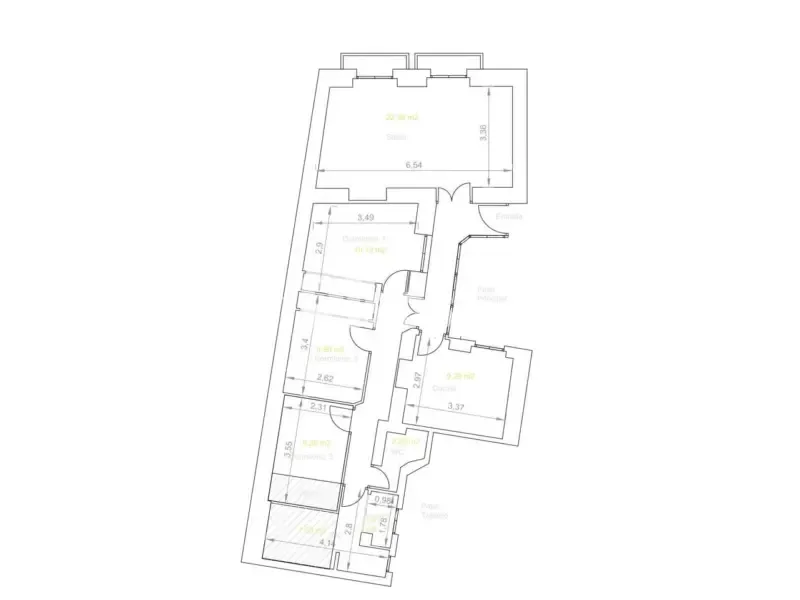 Planimetria - Catalogued Apartment with Double Height in Cádiz