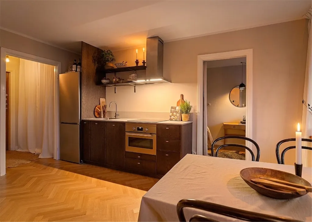 Köök - Bright 2-Bedroom Flat in Central Sundbyberg