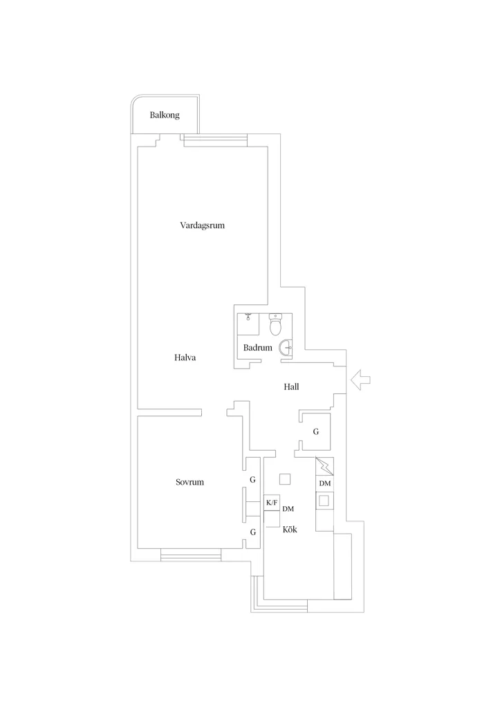 Plan - Apartment with Balcony near Dalaplan, Malmö