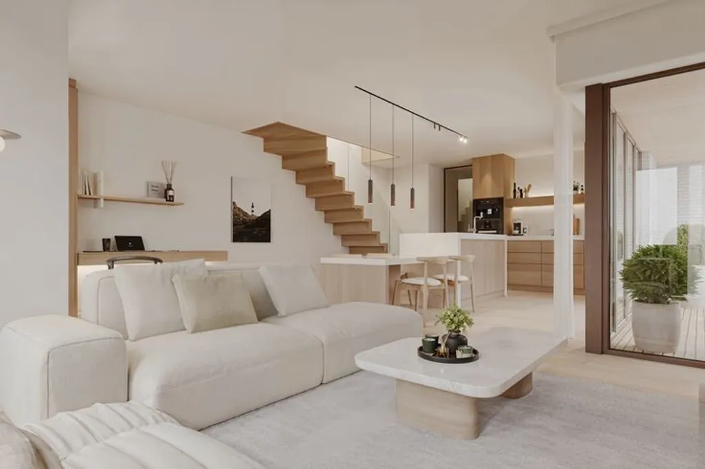 Living Room - New-Build Apartment with Sea View in De Panne
