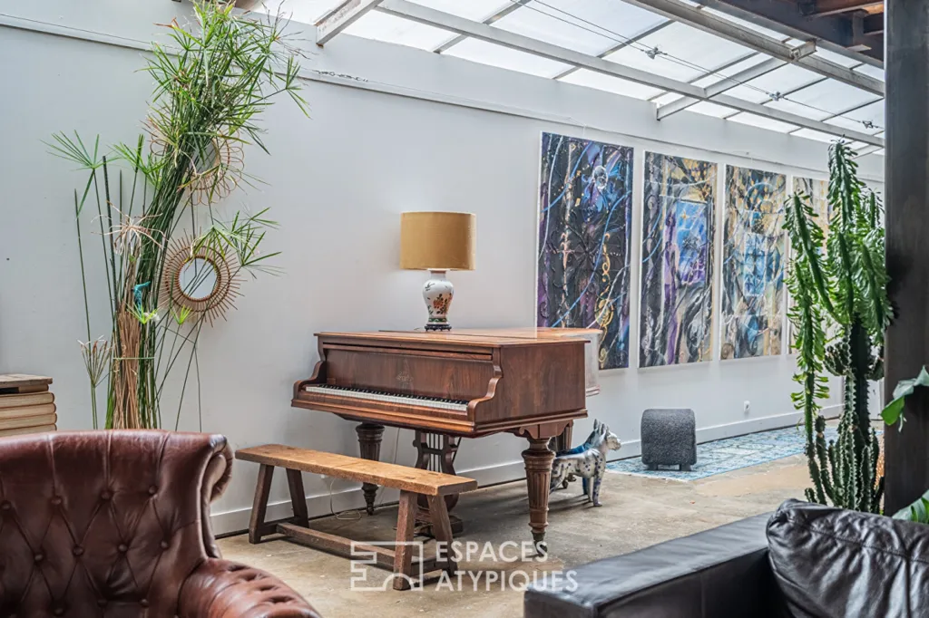 Living Room - Converted Loft with Garden in Bernin