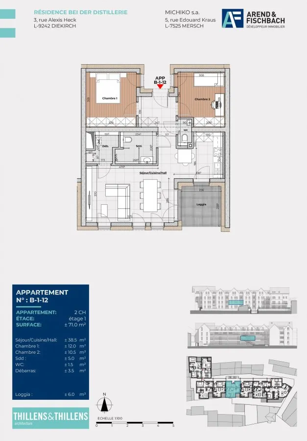 Plaan - Apartment with Balcony in Diekirch