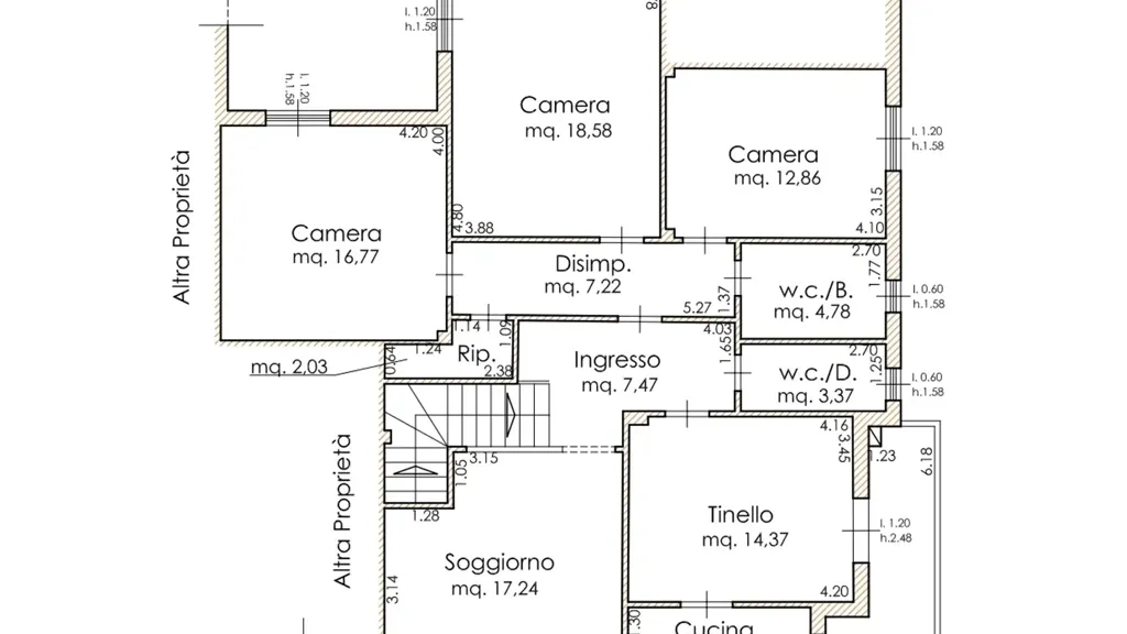 Plan - Apartment with Balcony in Castelfiorentino