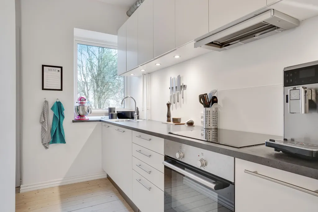 Köök - Renovated Flat with Garden View in Ø-gade