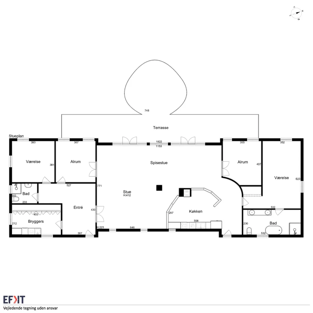 Plan - Historic Villa with Water View on Hjarnø