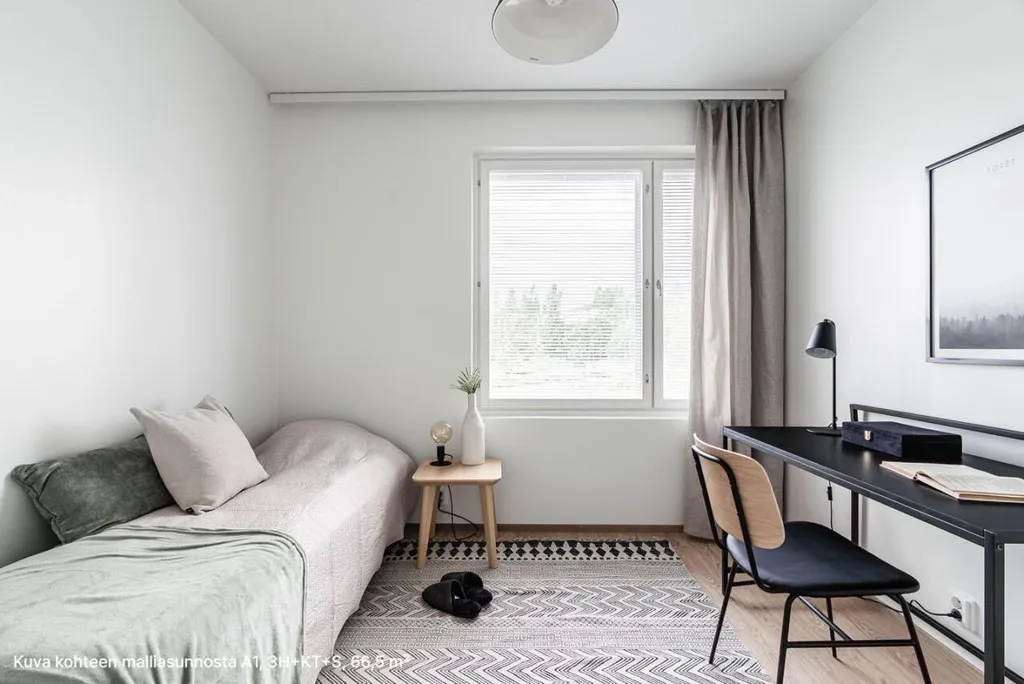 Bedrooms - 2-Bedroom Apartment with Balcony in Klaukkala