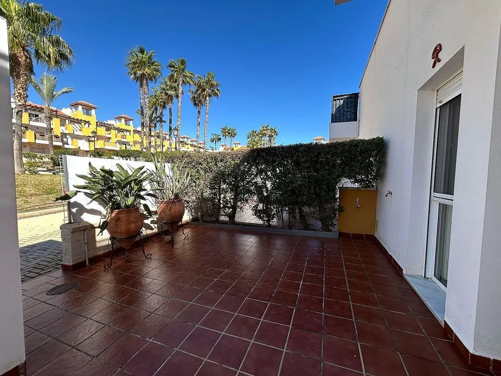 Terrace - Semi-detached House with Pool in Las Salinas