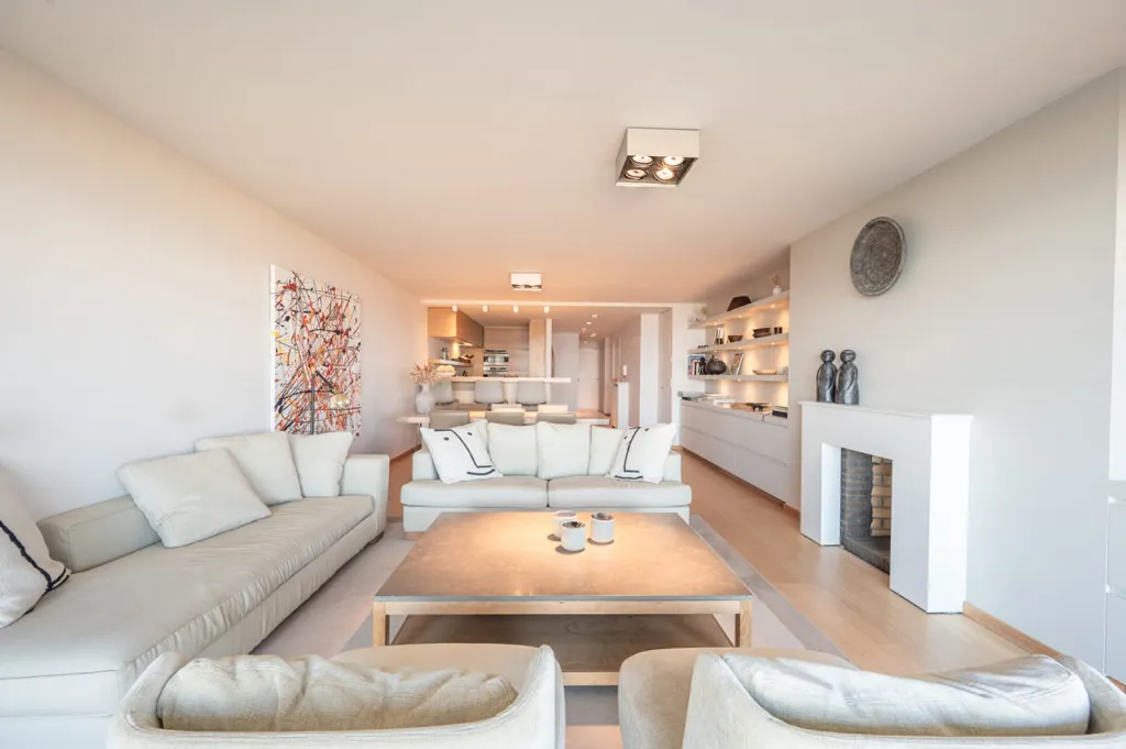 Séjour - Appartement avec Vue Mer sur la Digue de Knokke