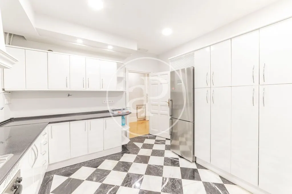 Kitchen - Luxury Apartment with Classic Façade in Madrid