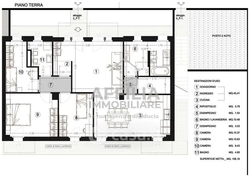 Plan - Apartment with Private Courtyard in Castelplanio