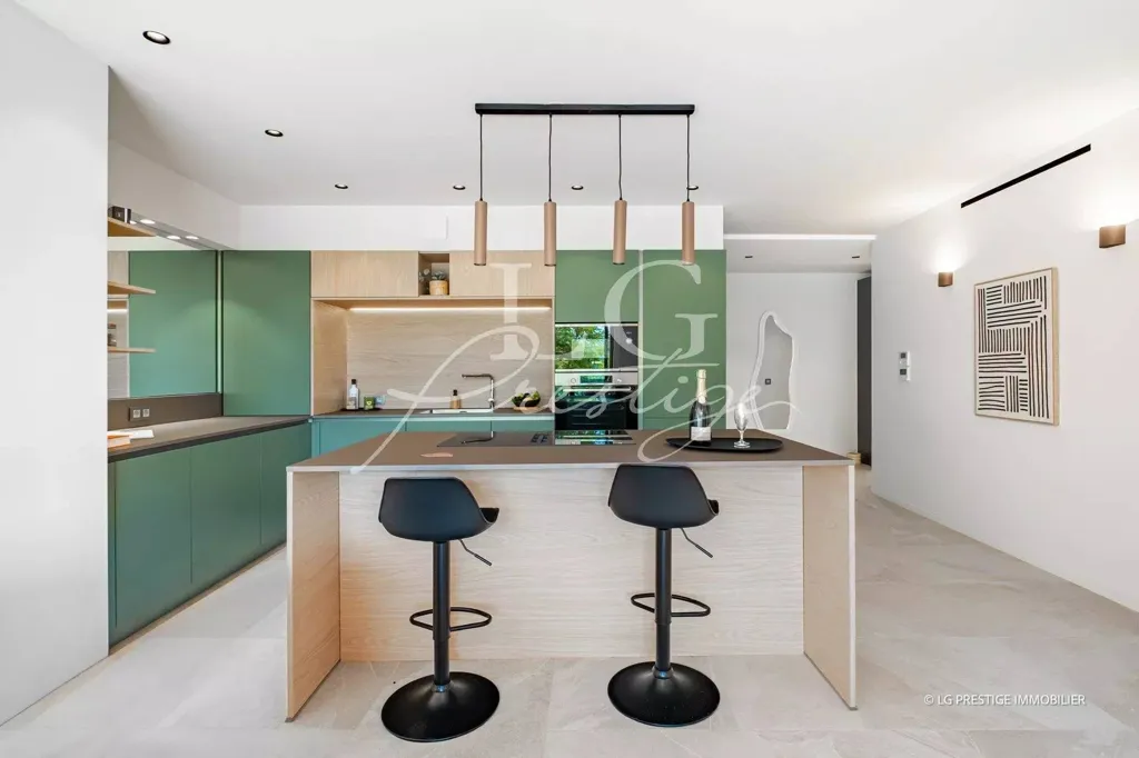 Kitchen - Contemporary Residence with Pool in Esterel