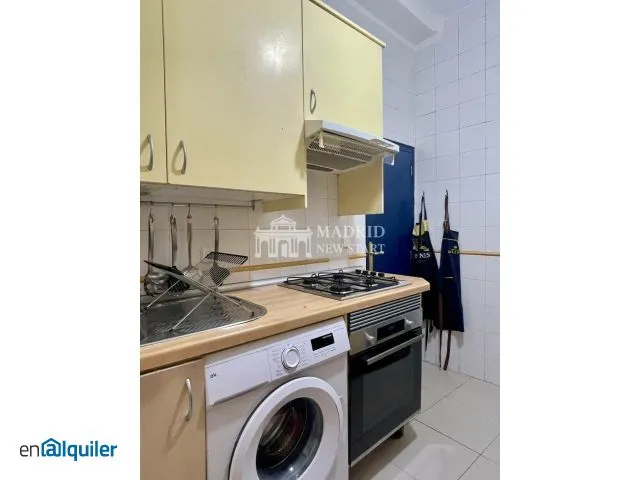 Köök - Fully Furnished Flat with Patio in Chamberí