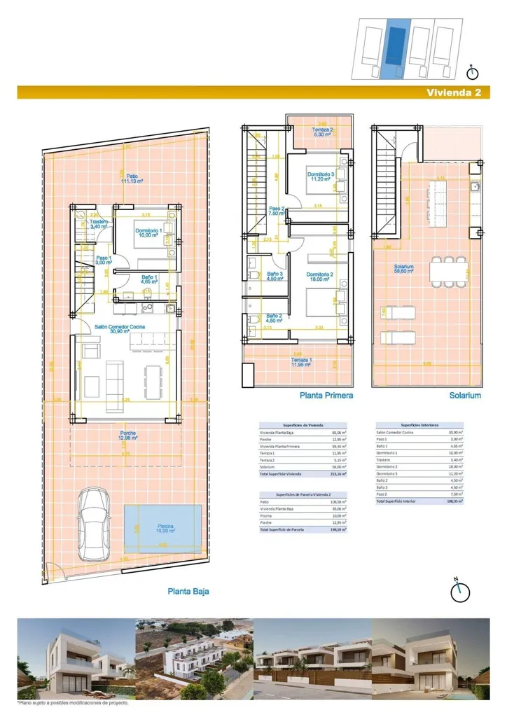 Plan - South-Facing Villa with Pool in Pilar de la Horadada