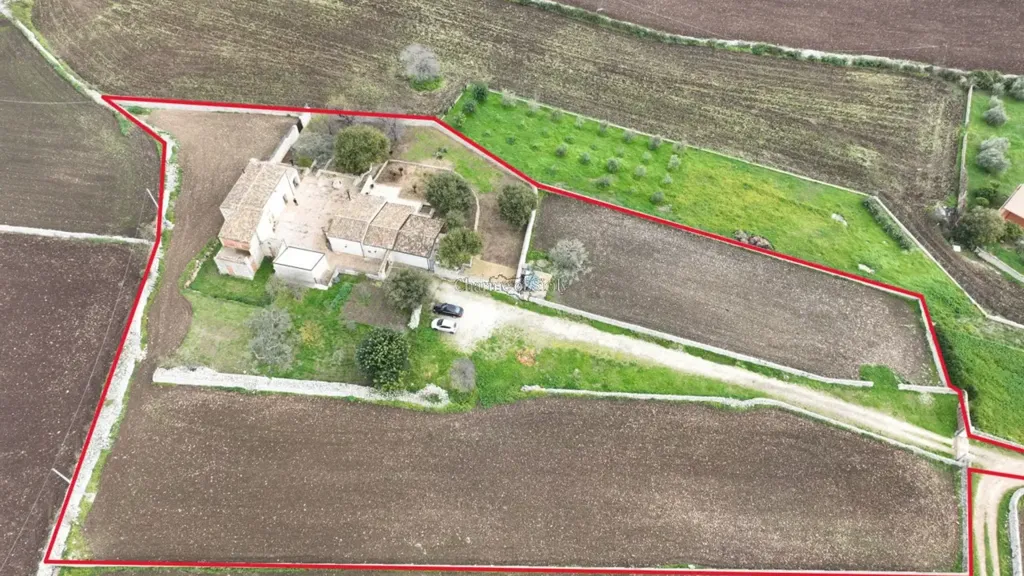 Aerial - Historic Stone Villa with Garden in Modica