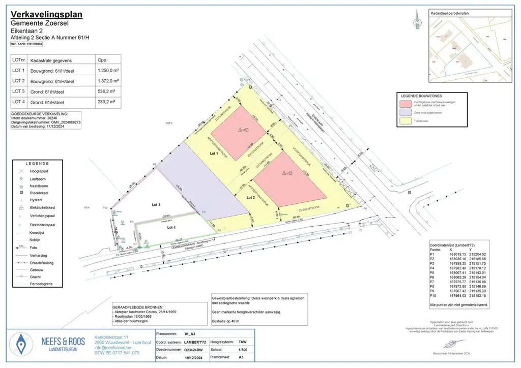 Plan - Terrain à Bâtir dans un Cadre Vert à Halle