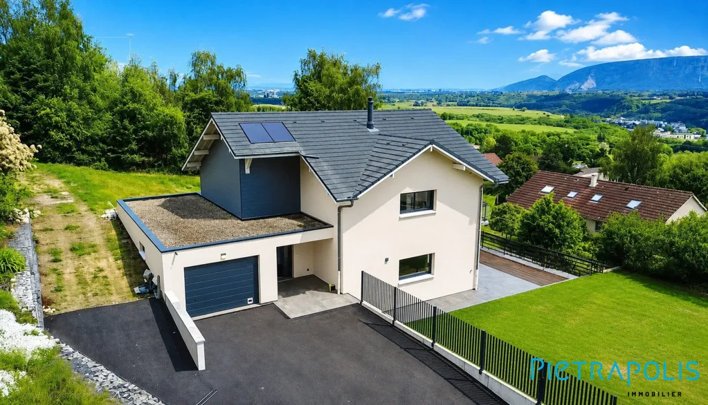 Extérieur - Villa Contemporaine avec Vue Alpes à Challex
