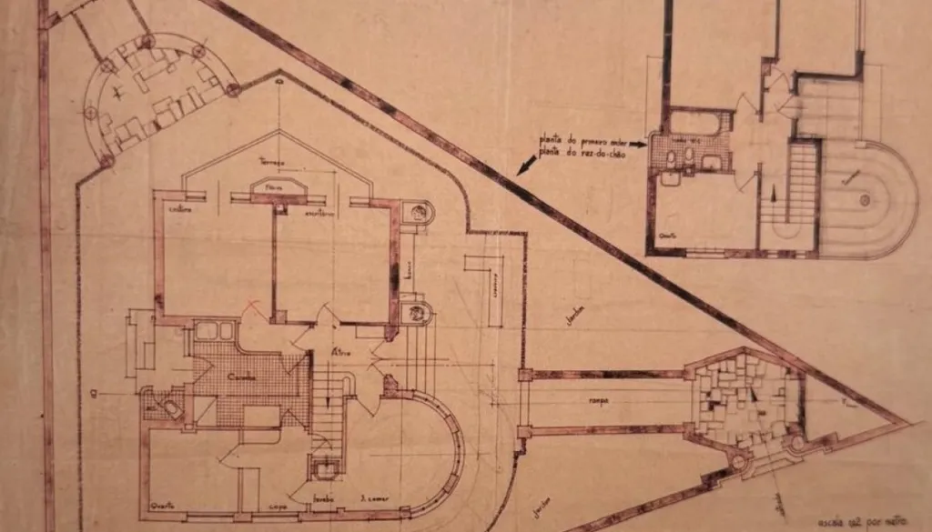 Plan - Mid-20th Century Villa in Porto