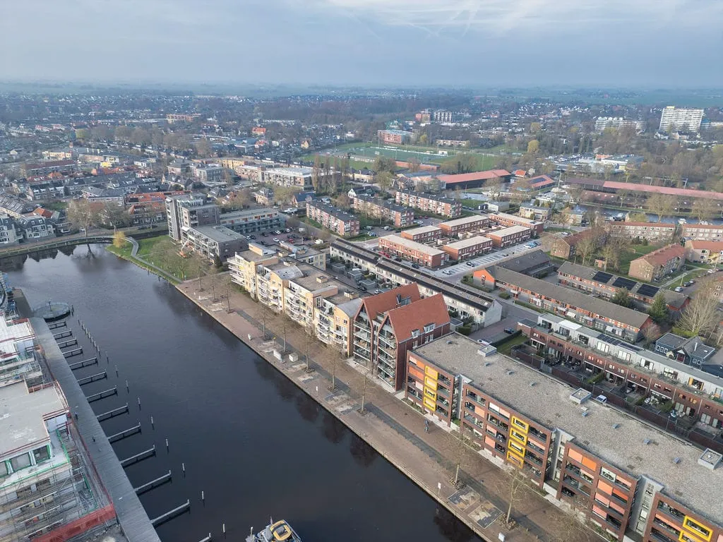Vue aérienne - Modern Apartment with Balcony in Sneek