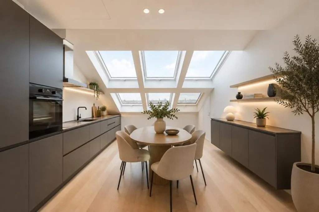 Söögituba - Beaux-Arts Penthouse with Terrace in Brussels