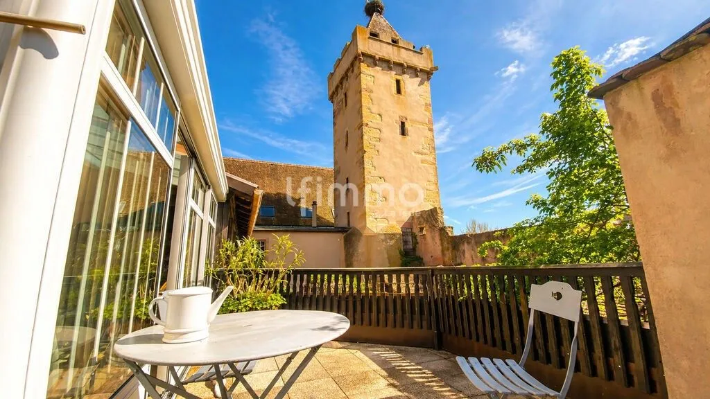 Terrasse - Villa Historique avec Jardin à Rouffach