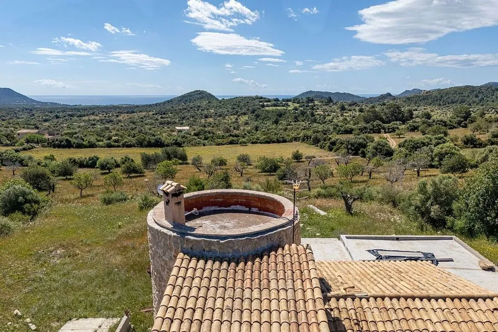 Õhuvaade - Rustic Finca with Sea View near Son Servera